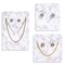 810 Pieces Earring Display Cards with Secure Back, White and Gray Necklace Display Cards for Selling, Hanging Jewelry, Retail, DIY, Marble Design (3 Sizes) Bulk Pack